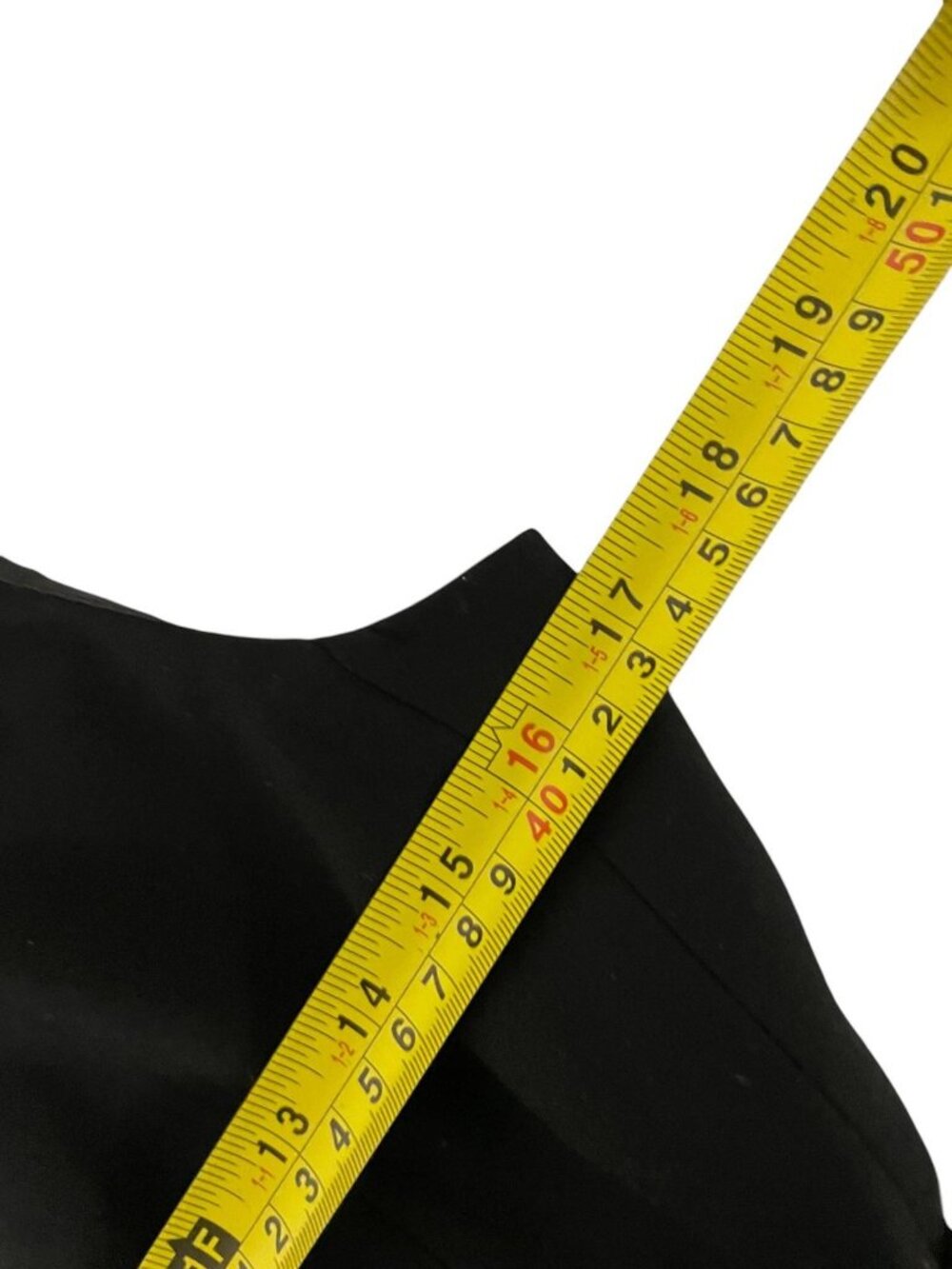Zara Black Sleeveless Blazer Vest with Belt Medium Round Neck 2349/573 NWT - Picture 13 of 15
